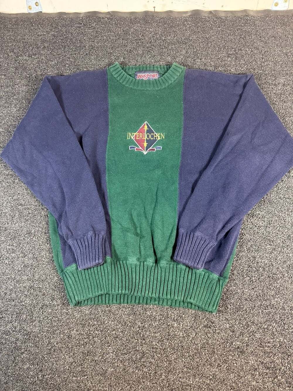 Vintage 90s Jansport Interlochen Center for the Arts Embroidered Cotton Sweater